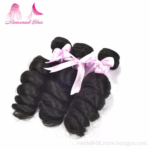 Hair Bundles Extension New 2019 Soft Loose Wave Customized Color Hair Extension Bundles, Brazilian Human Bundles Vendors